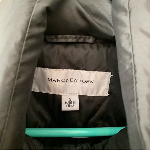 Marc New York Andrew Marc Black Down Puffer Jacket Longline - Picture 3 of 8
